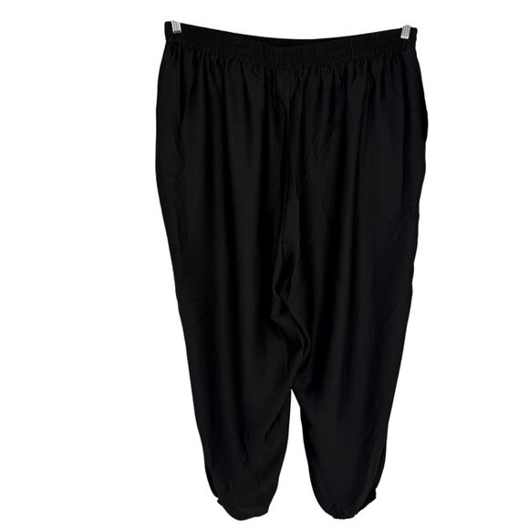 City Chic NEW Silky Pull on Jogger Pants Plus size 24 XXL Black elastic Waist - Picture 3 of 12